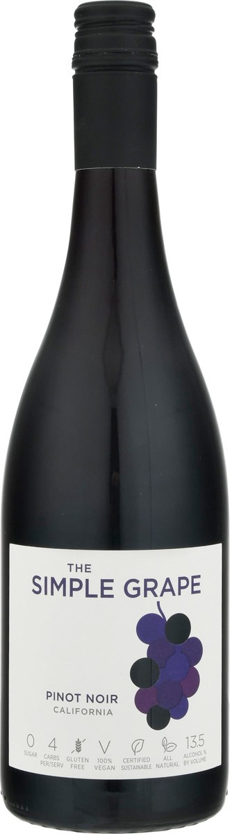 slide 3 of 9, The Simple Grape California Pinot Noir 750 ml Bottle, 750 ml