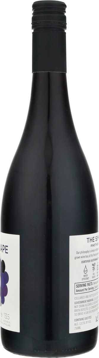 slide 7 of 9, The Simple Grape California Pinot Noir 750 ml Bottle, 750 ml