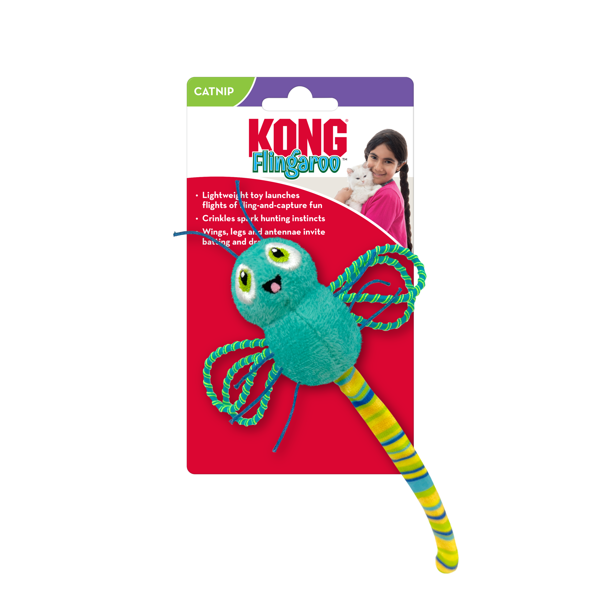 slide 2 of 4, KONG Flingaroo™ Dragonfly Assorted, 1 ct