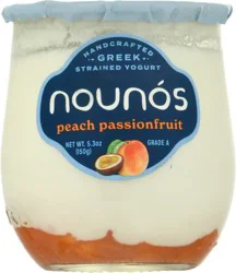 Nounós Strained Greek Peach Passionfruit Yogurt - 5.3 oz