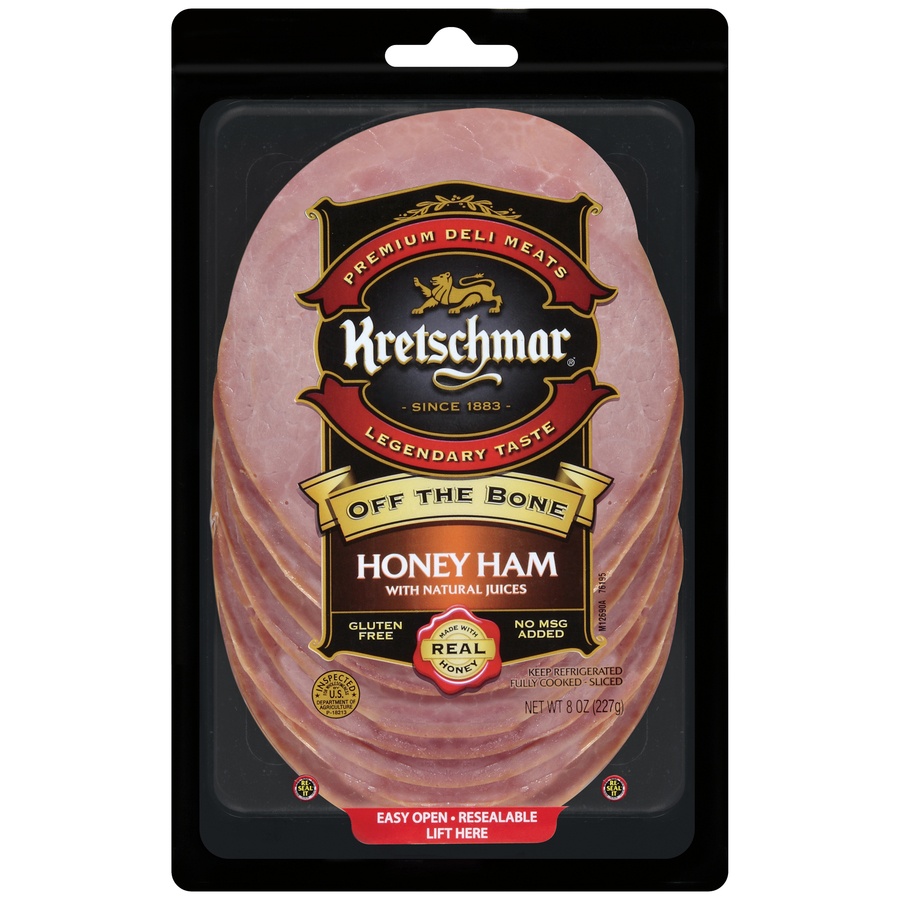 slide 1 of 2, Kretschmar Off The Bone Honey Ham, 8 oz