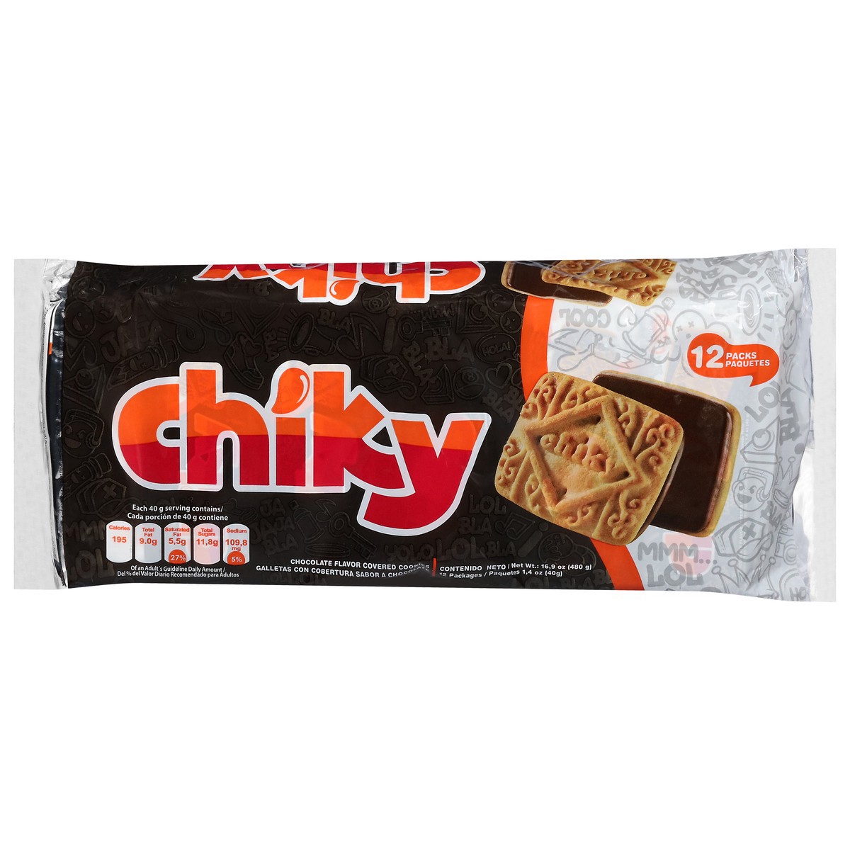 slide 12 of 13, Chiky Chocolate Cookies 12 Packs Pack 12 ea, 12 ct