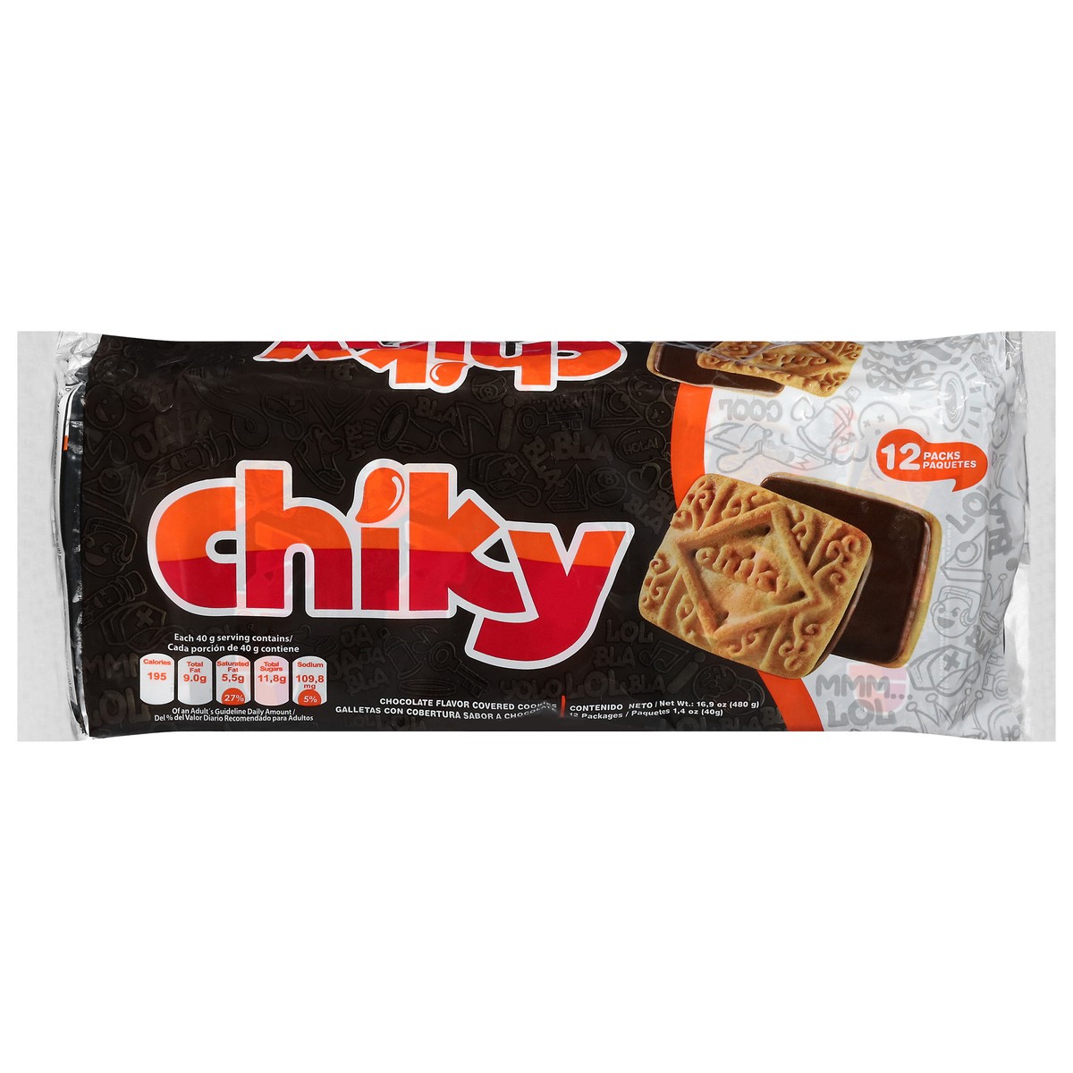 slide 1 of 13, Chiky Chocolate Cookies 12 Packs Pack 12 ea, 12 ct