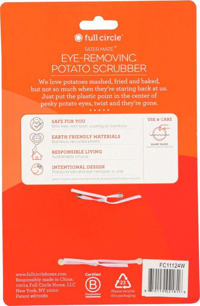 slide 2 of 2, Full Circle Tater Mate Eye-Removing Potato Scrubber, 1 ct