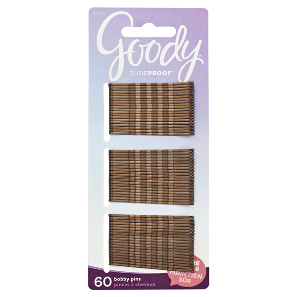 slide 1 of 1, Goody 2In Bobby Pin Brown, 60 ct