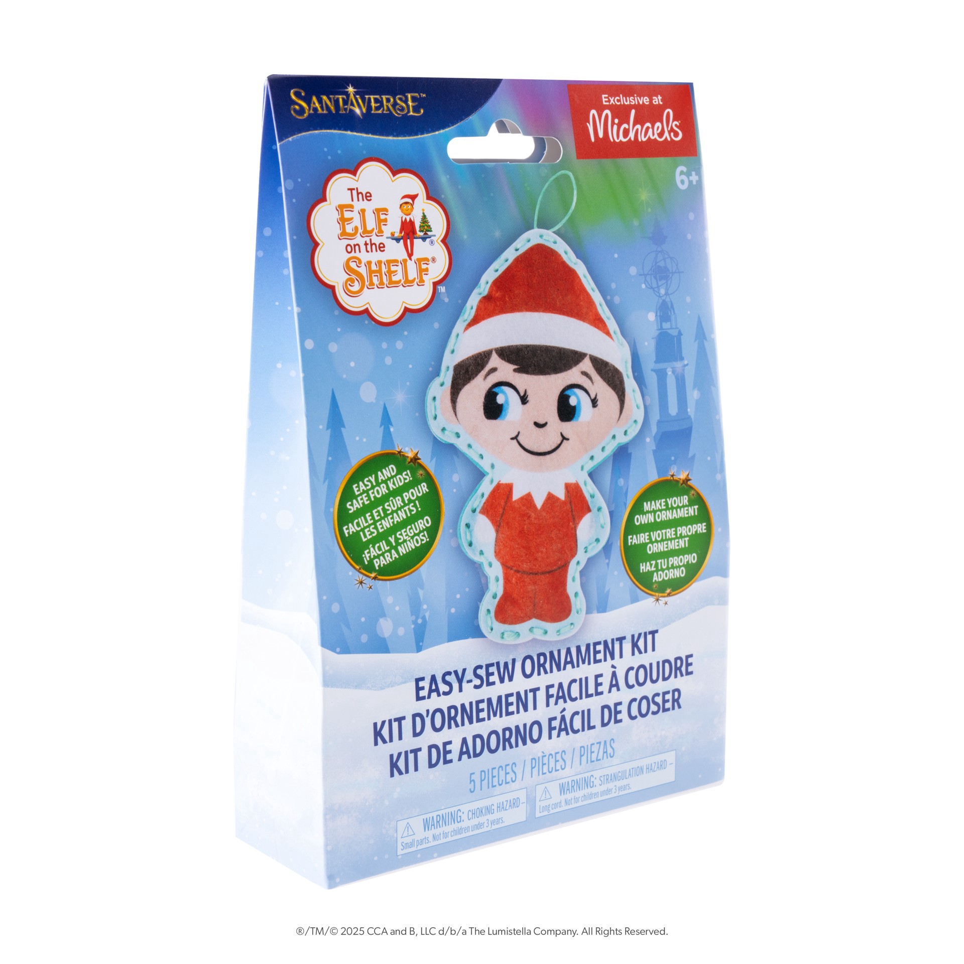 slide 3 of 3, Elf on the Shelf The Elf On The Shelf Santaverse Easy-Sew Ornament Kit, 1.6 in x 4.7 in x 7 in