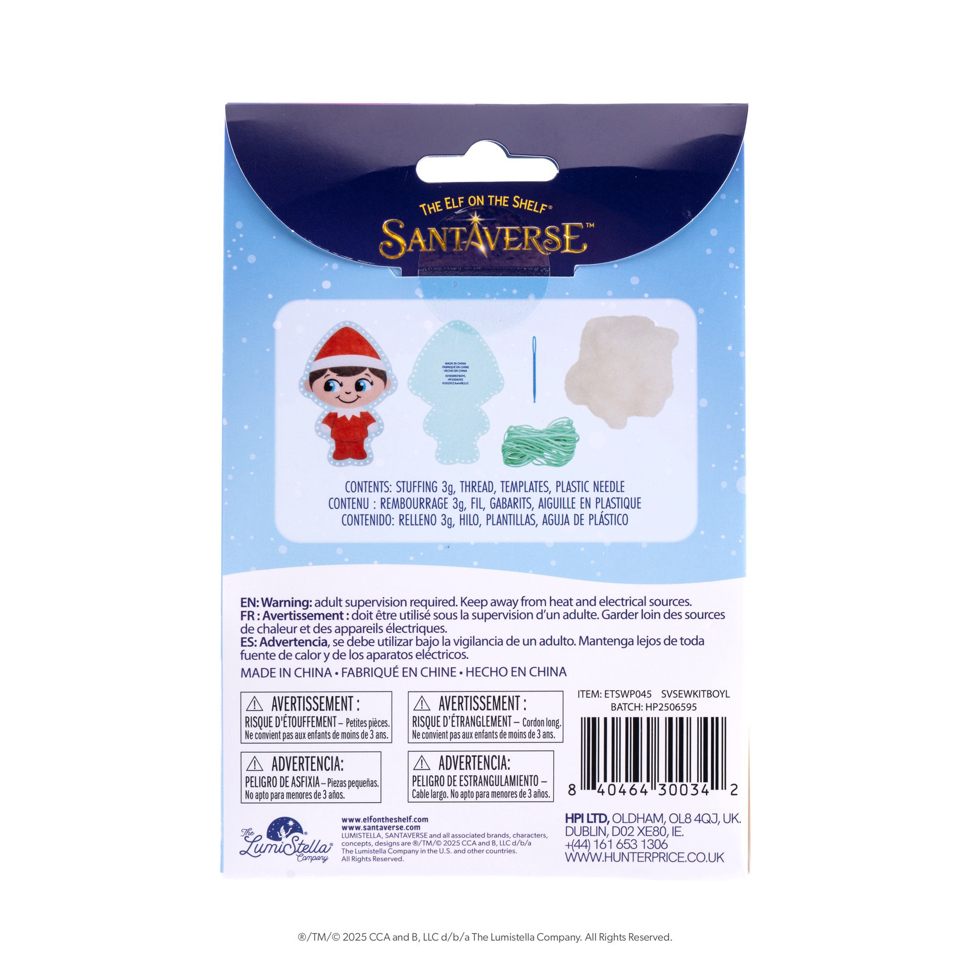 slide 2 of 3, Elf on the Shelf The Elf On The Shelf Santaverse Easy-Sew Ornament Kit, 1.6 in x 4.7 in x 7 in