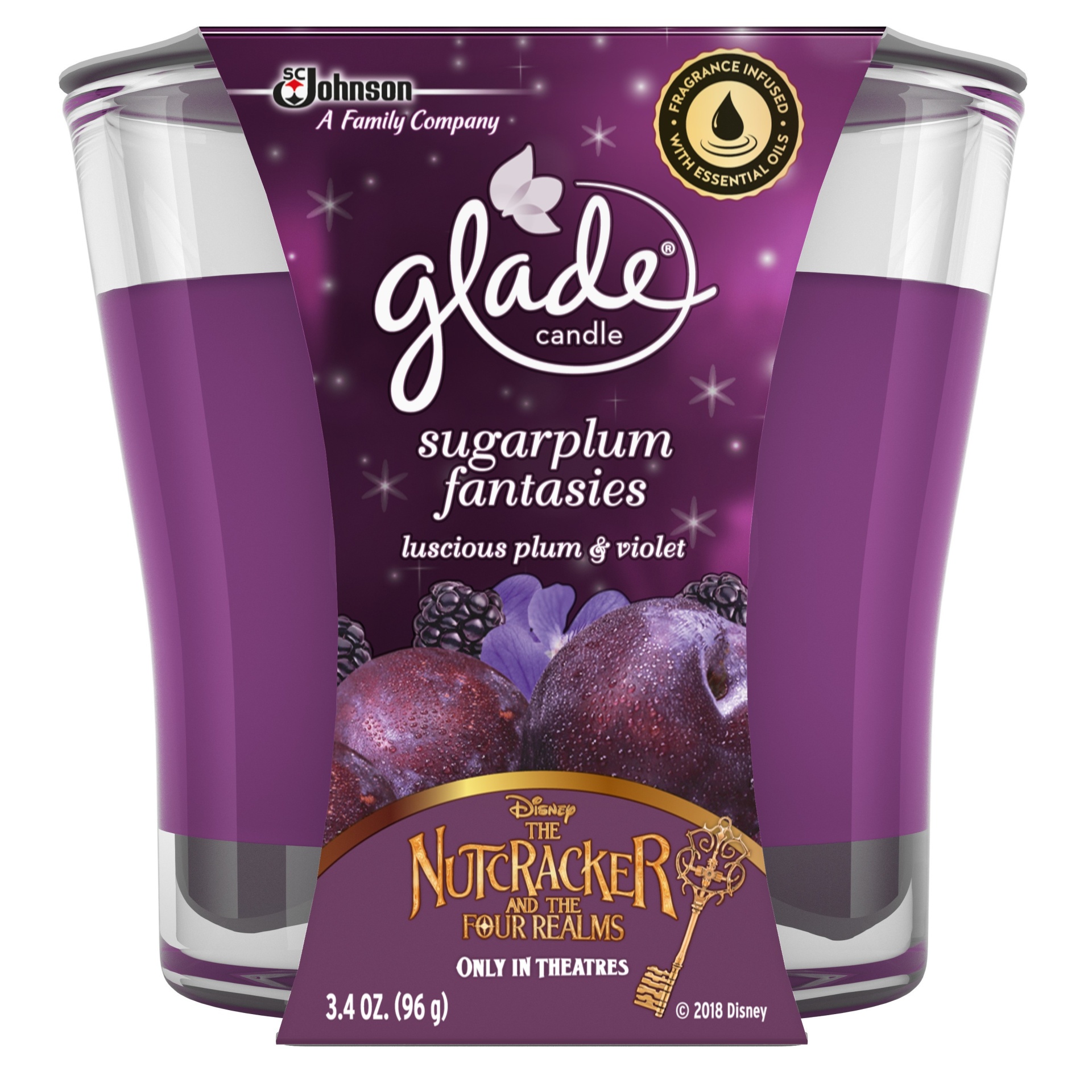 slide 1 of 5, Glade Sugarplum Fantasies Candle, 3.4 oz