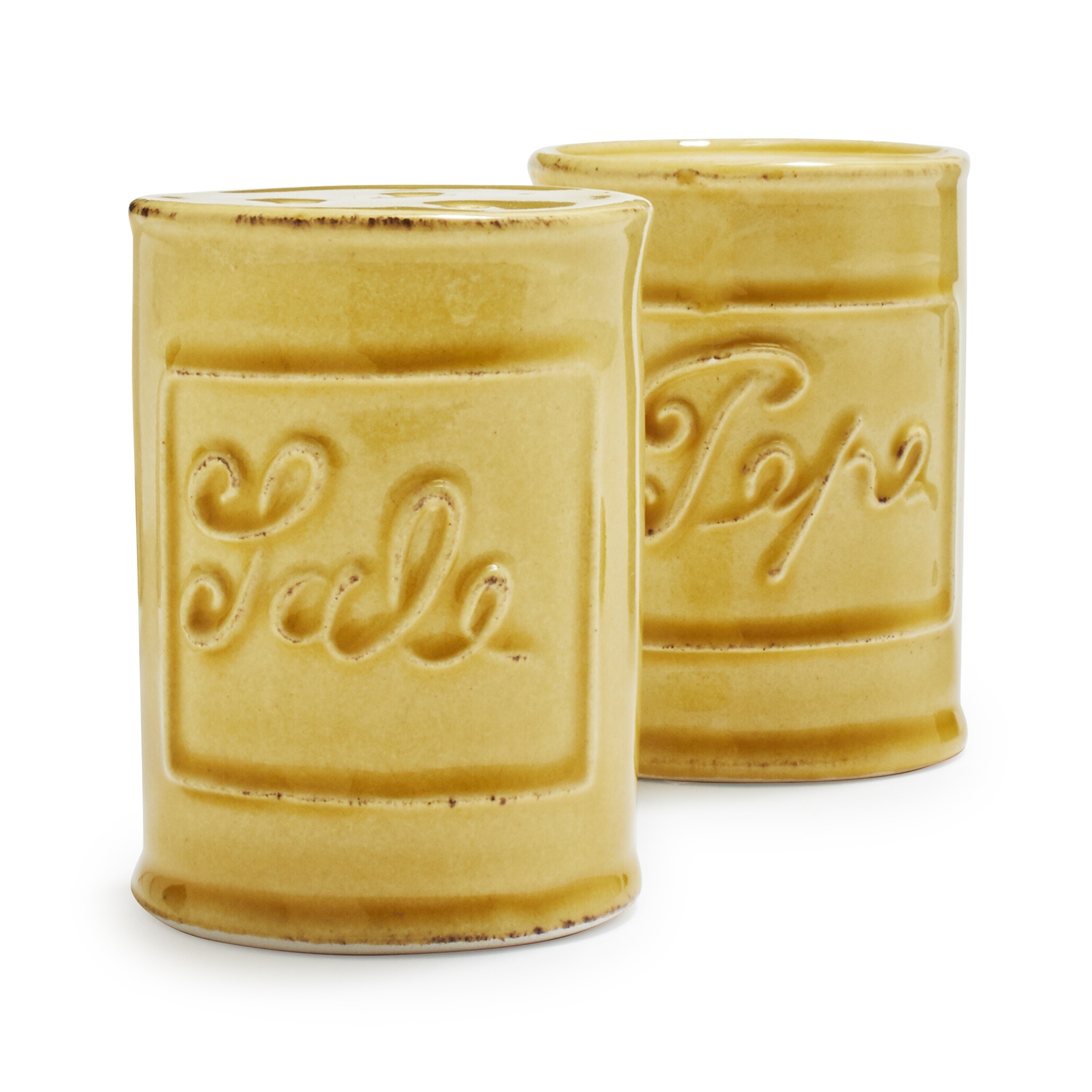 slide 1 of 1, Sur La Table Italian Salt & Pepper Shaker Set, Yellow, 1 ct