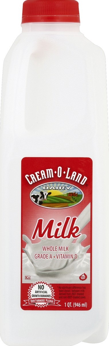 slide 4 of 6, Cream-O-Land Milk 1 qt, 1 qt