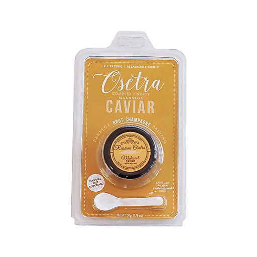 slide 1 of 1, Pacific Plaza Caviar Pacific Plaza Russian Osetra Caviar with MP Spoon, 50 gram