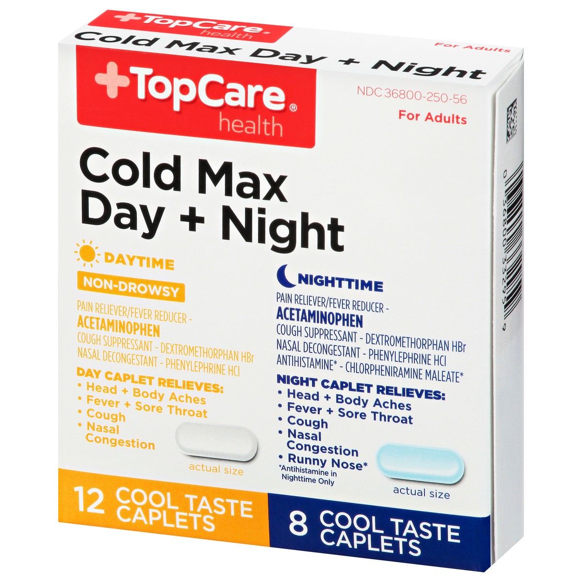 slide 3 of 9, TopCare Top Care Topcare Health Day + Night Cold Max, 20 ct