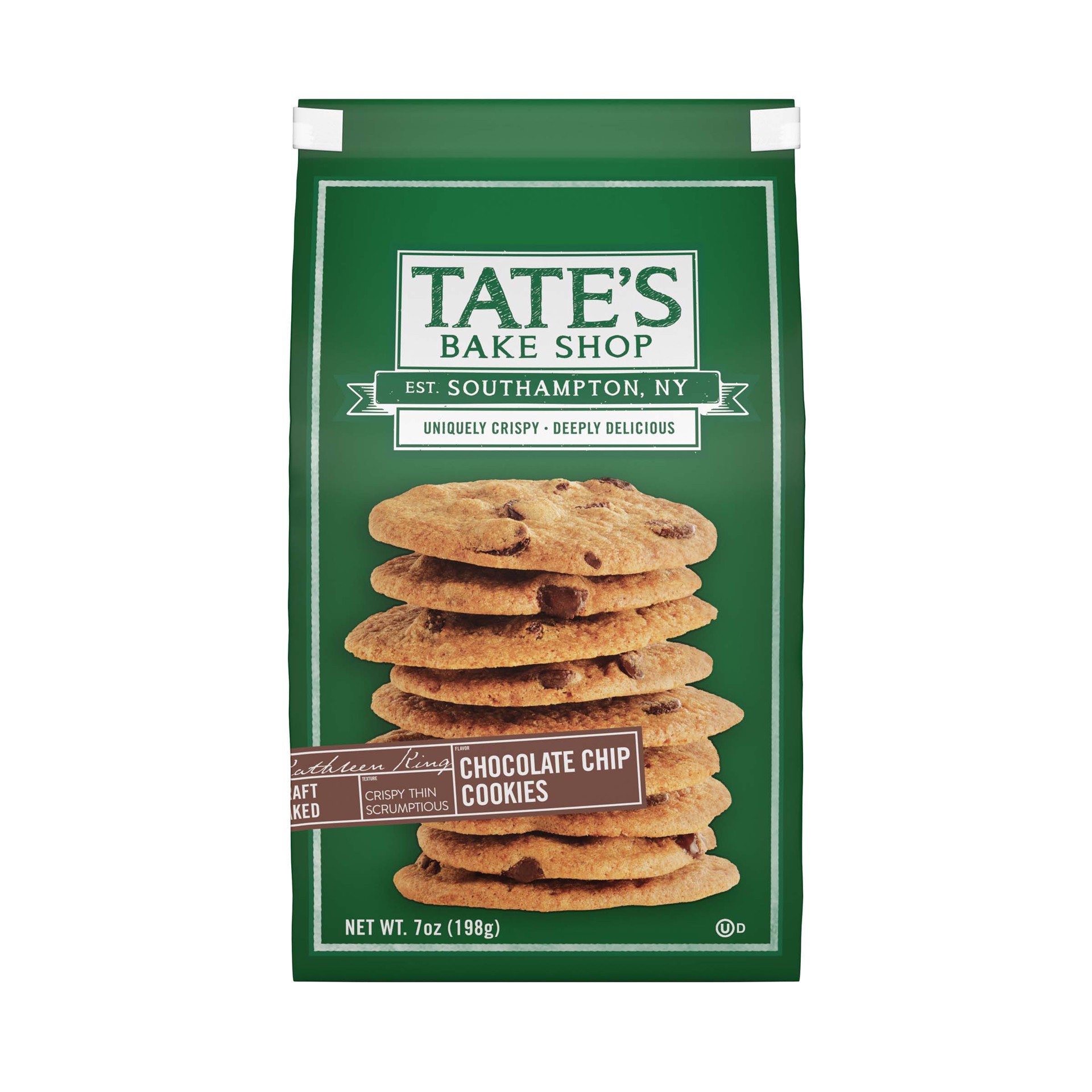 slide 1 of 2, Tate's Bake Shop chocolate chip cookies, 7 oz