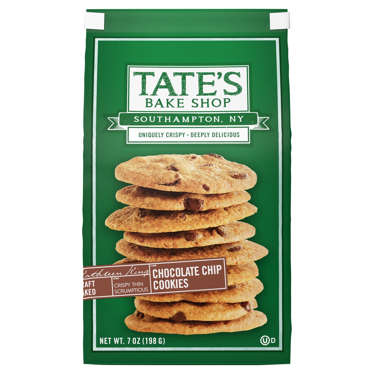 slide 1 of 1, Tate's Bake Shop chocolate chip cookies, 7 oz