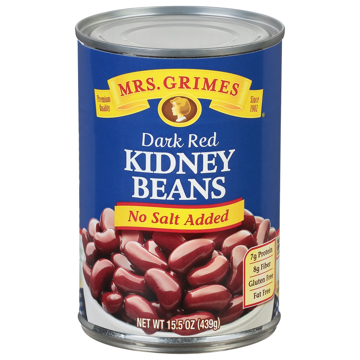 slide 1 of 9, Mrs. Grimes Dark Red No Salt Added Kidney Beans 15.5 oz, 15.5 oz