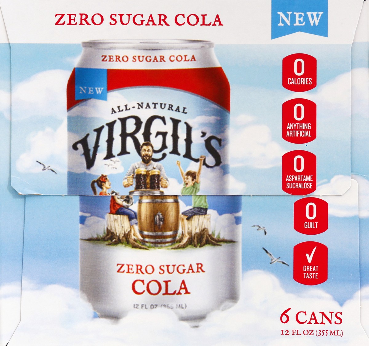 slide 7 of 9, Virgil's Zero Sugar Cola 6 ea, 6 ct