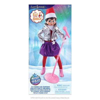 slide 1 of 5, The Elf on the Shelf 3+ Magi Freez Elf Standing Gear 4 Pieces, 4.5 in x 9.5 in