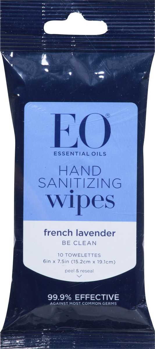 slide 6 of 9, EO French Lavender Hand Sanitizing Wipes, 10 ct
