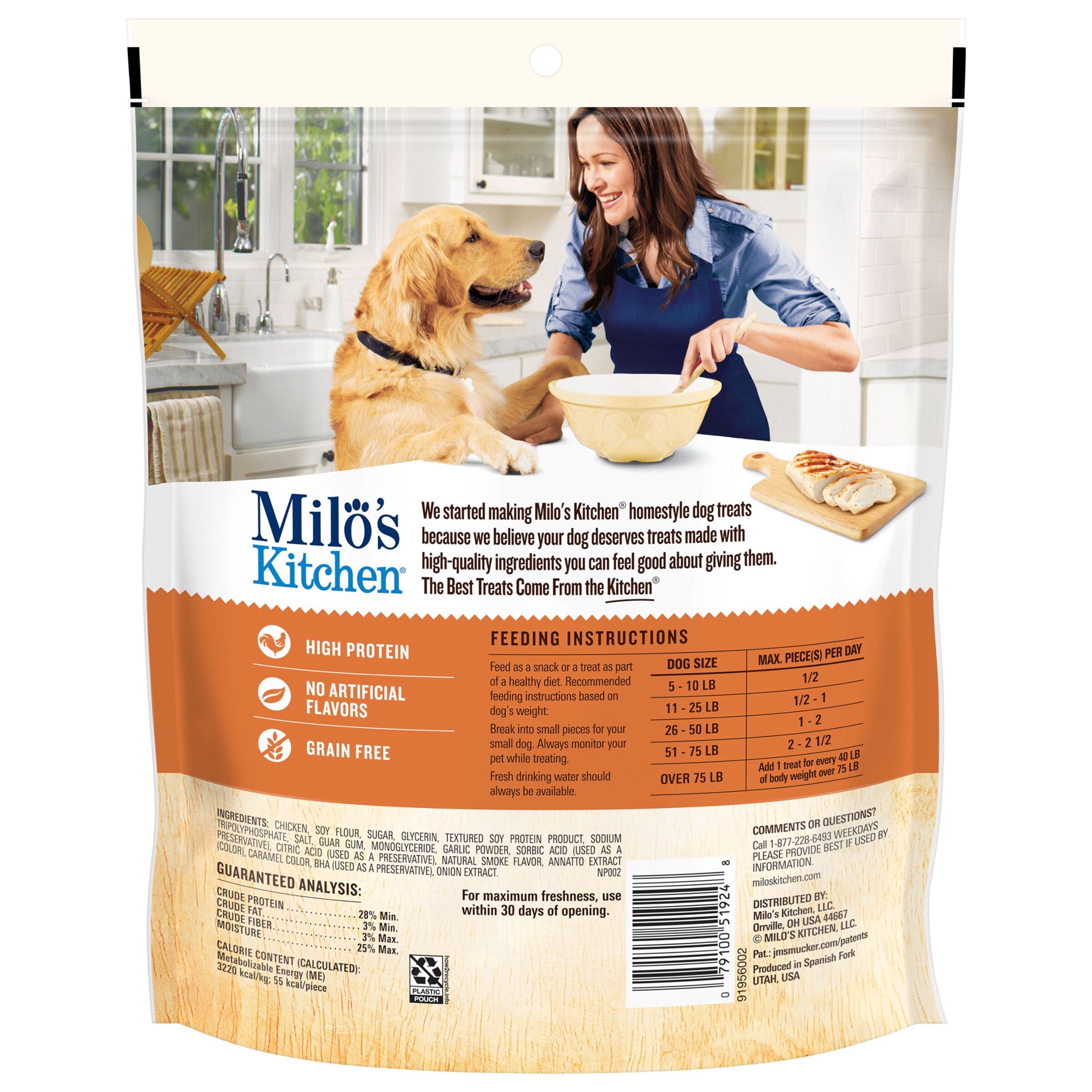 slide 2 of 5, Milo's Kitchen Chicken Jerky Chewy Dog Treats - 15oz, 