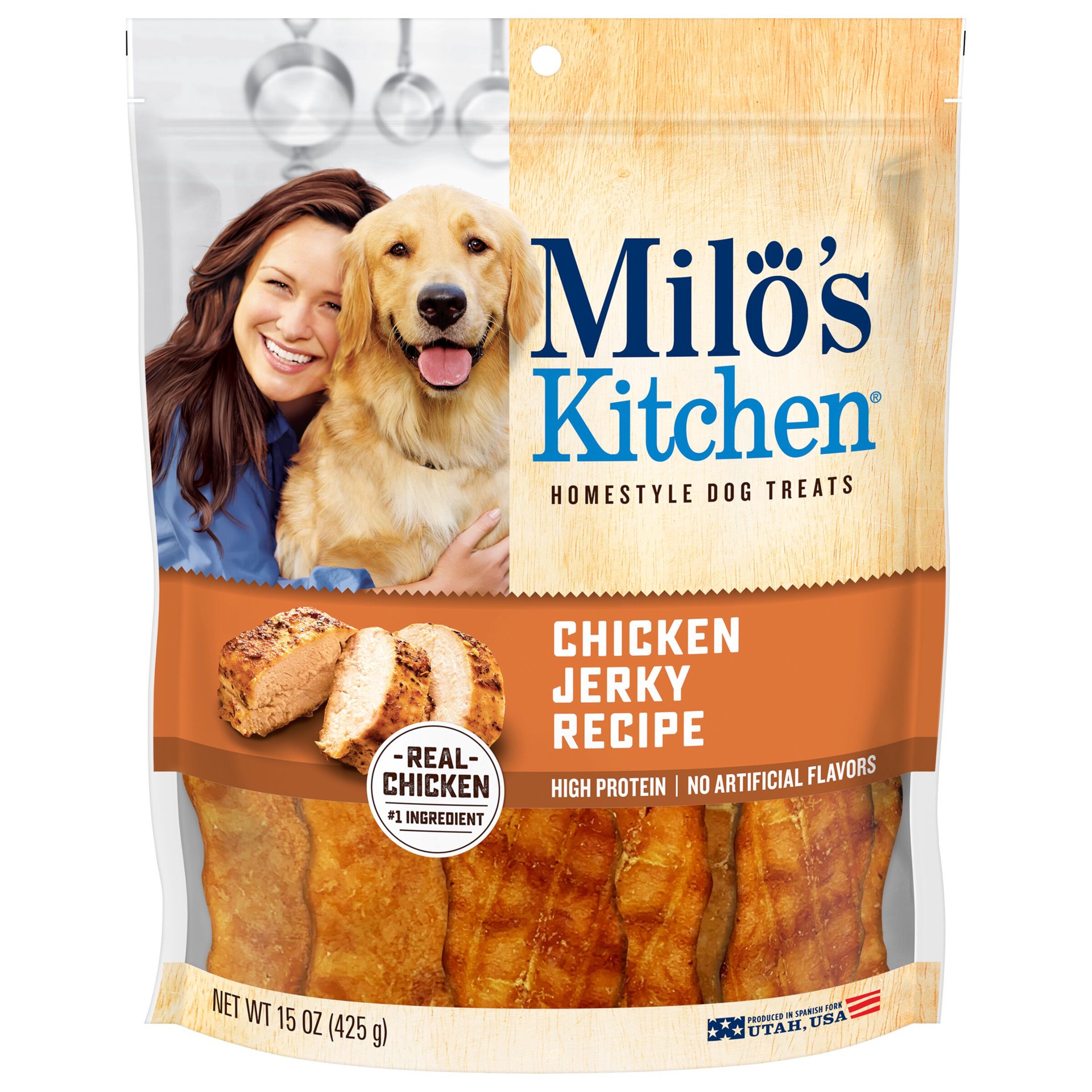 slide 1 of 5, Milo's Kitchen Chicken Jerky Chewy Dog Treats - 15oz, 