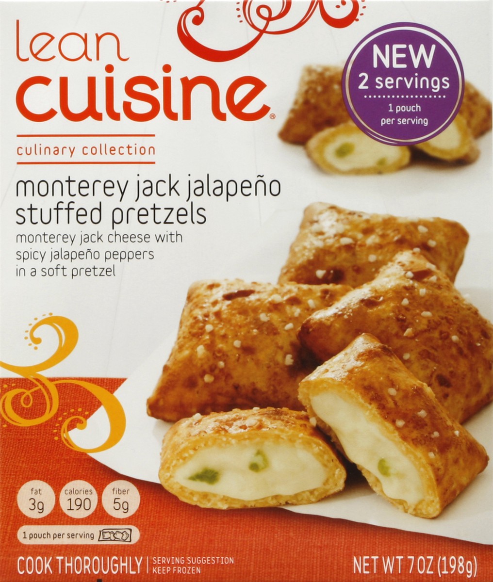 slide 4 of 4, Lean Cuisine Monterey Jack Jalapeno Stuffed Pretzels, 7 oz