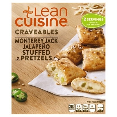 slide 1 of 4, Lean Cuisine Monterey Jack Jalapeno Stuffed Pretzels, 7 oz