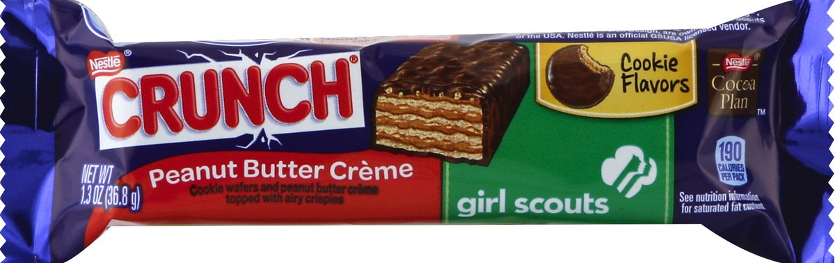 slide 4 of 5, Nestlé Crunch Girl Scouts Peanut Butter Creme Candy Bar, 1.3 oz