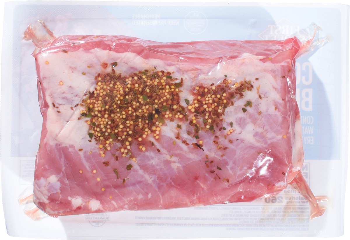 slide 8 of 14, First Street Corned Beef Brisket Family Pack, per lb