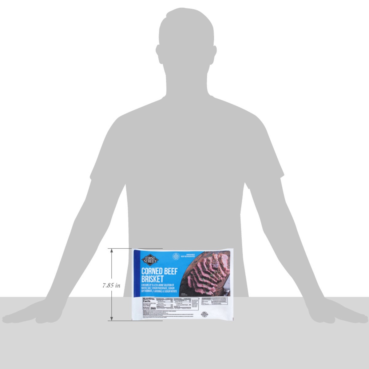 slide 10 of 14, First Street Corned Beef Brisket Family Pack, per lb