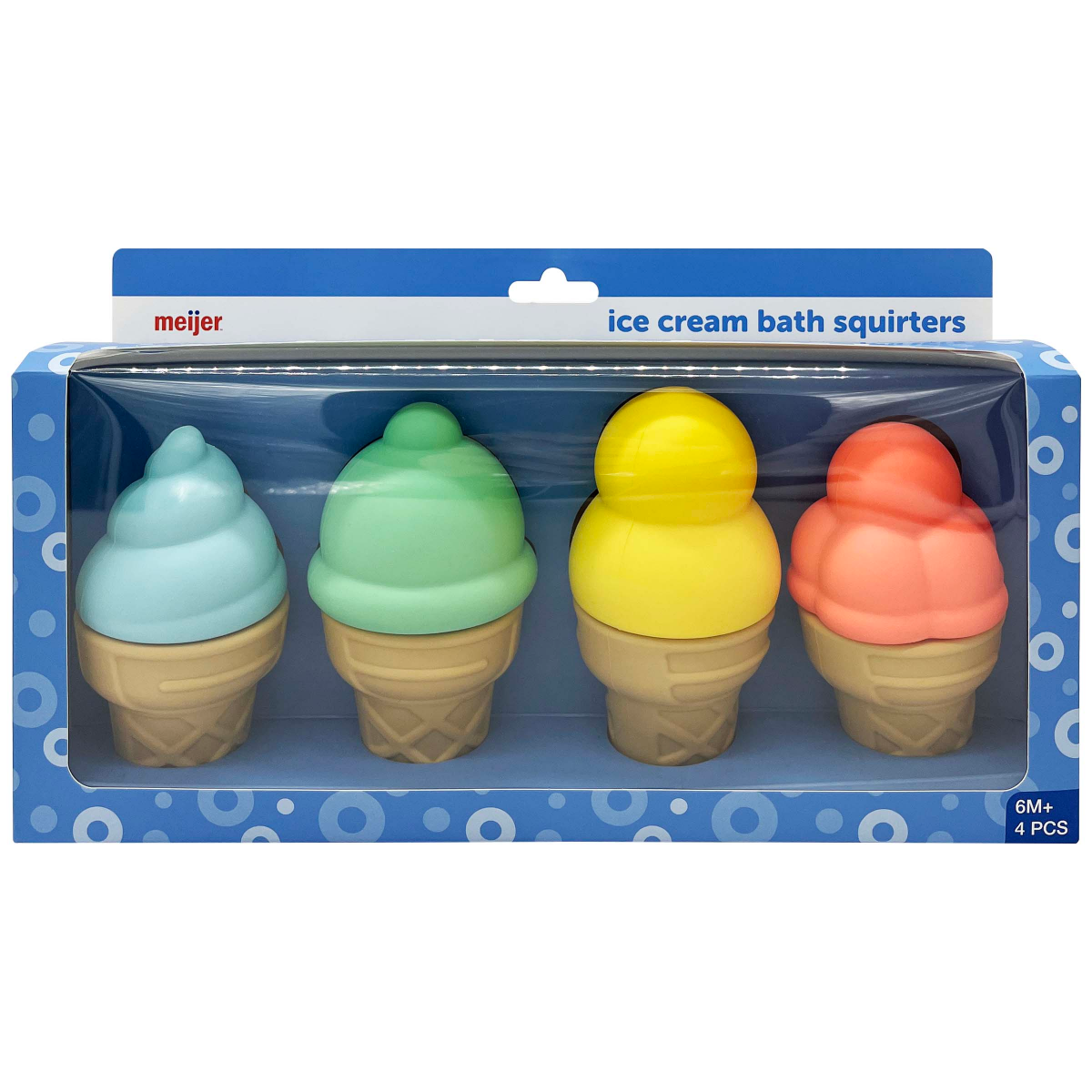 slide 1 of 5, Meijer Ice Cream Cone Bath Toys 4 Pk, 4 ct