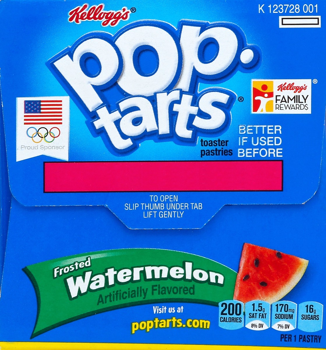 slide 2 of 6, Pop-Tarts Toaster Pastries, Frosted, Watermelon, 8 ct