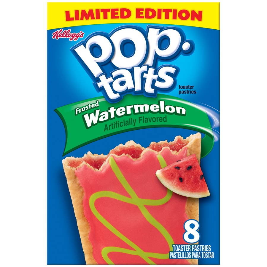 slide 1 of 6, Pop-Tarts Toaster Pastries, Frosted, Watermelon, 8 ct