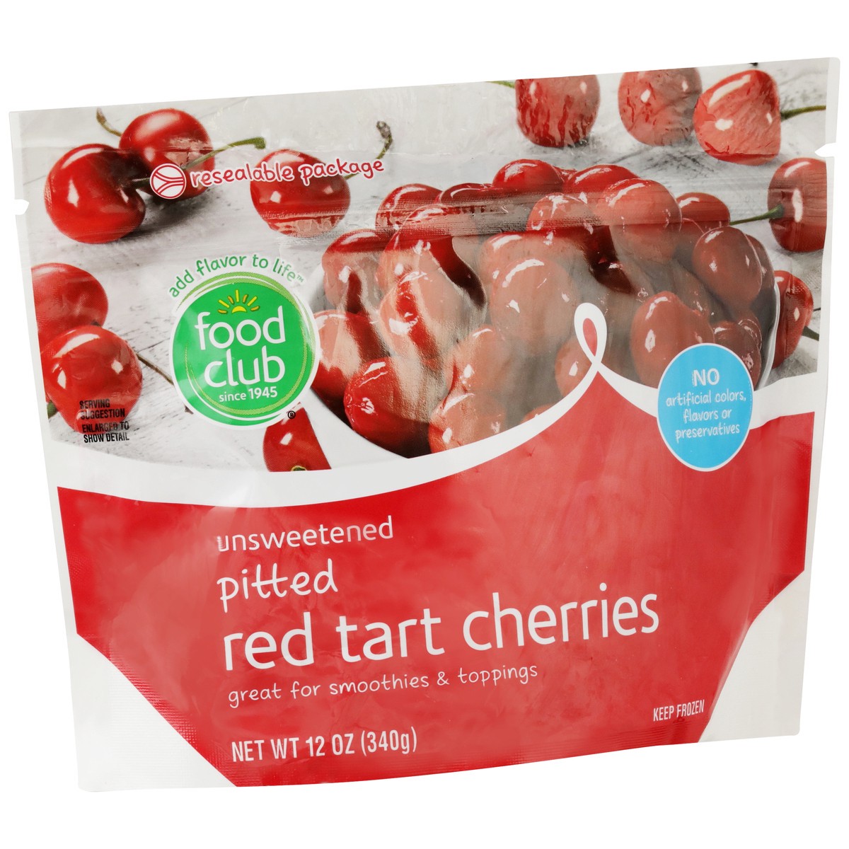 slide 2 of 9, Food Club Unsweetened Pitted Red Tart Cherries, 12 oz