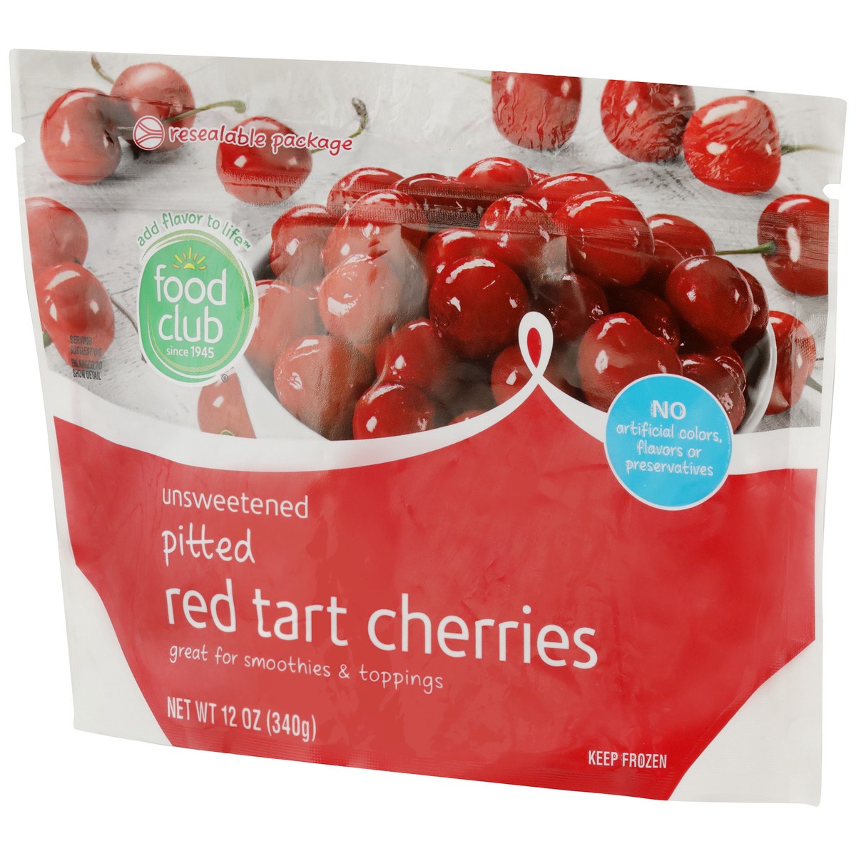 slide 3 of 9, Food Club Unsweetened Pitted Red Tart Cherries, 12 oz