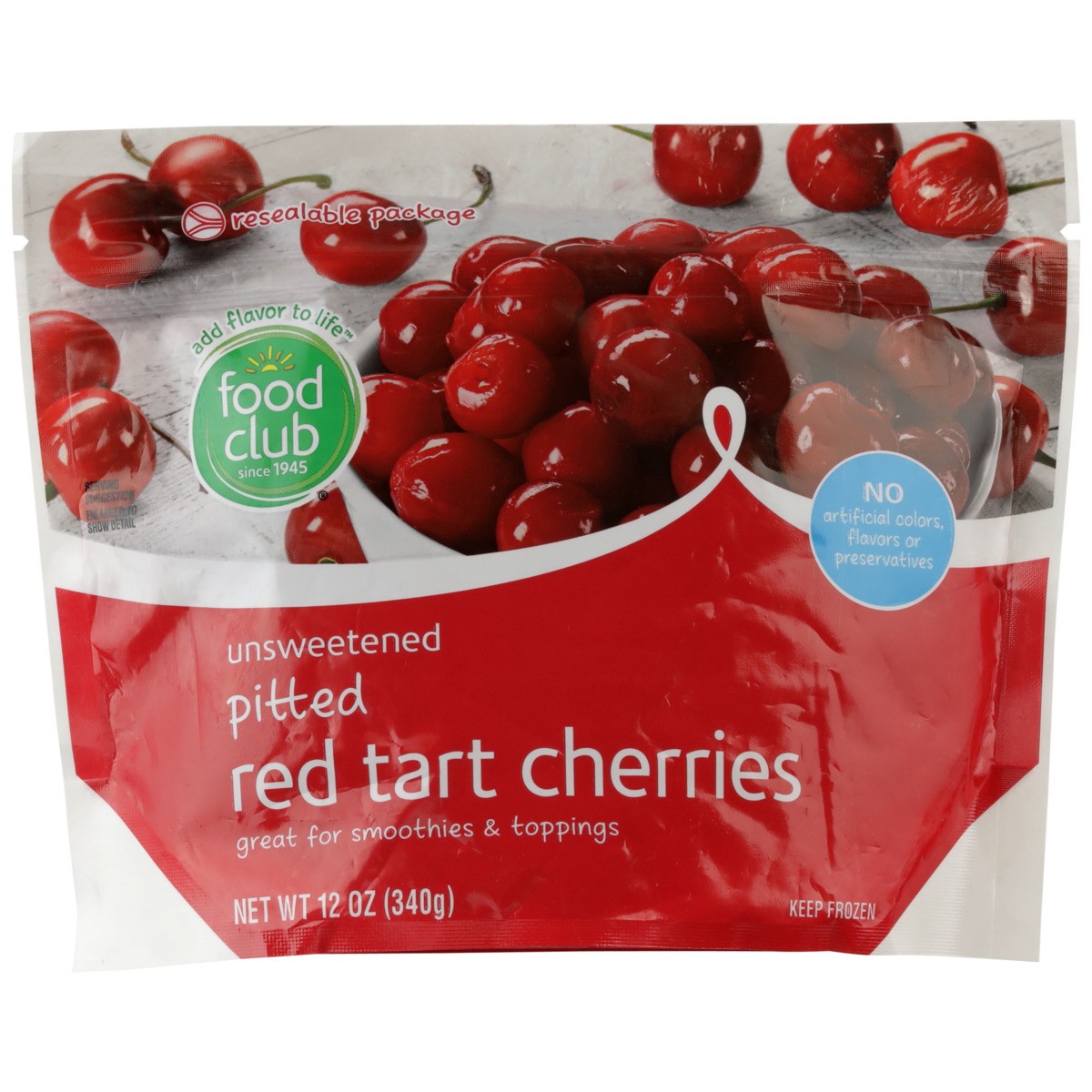 Food Club Unsweetened Pitted Red Tart Cherries 12 oz Shipt