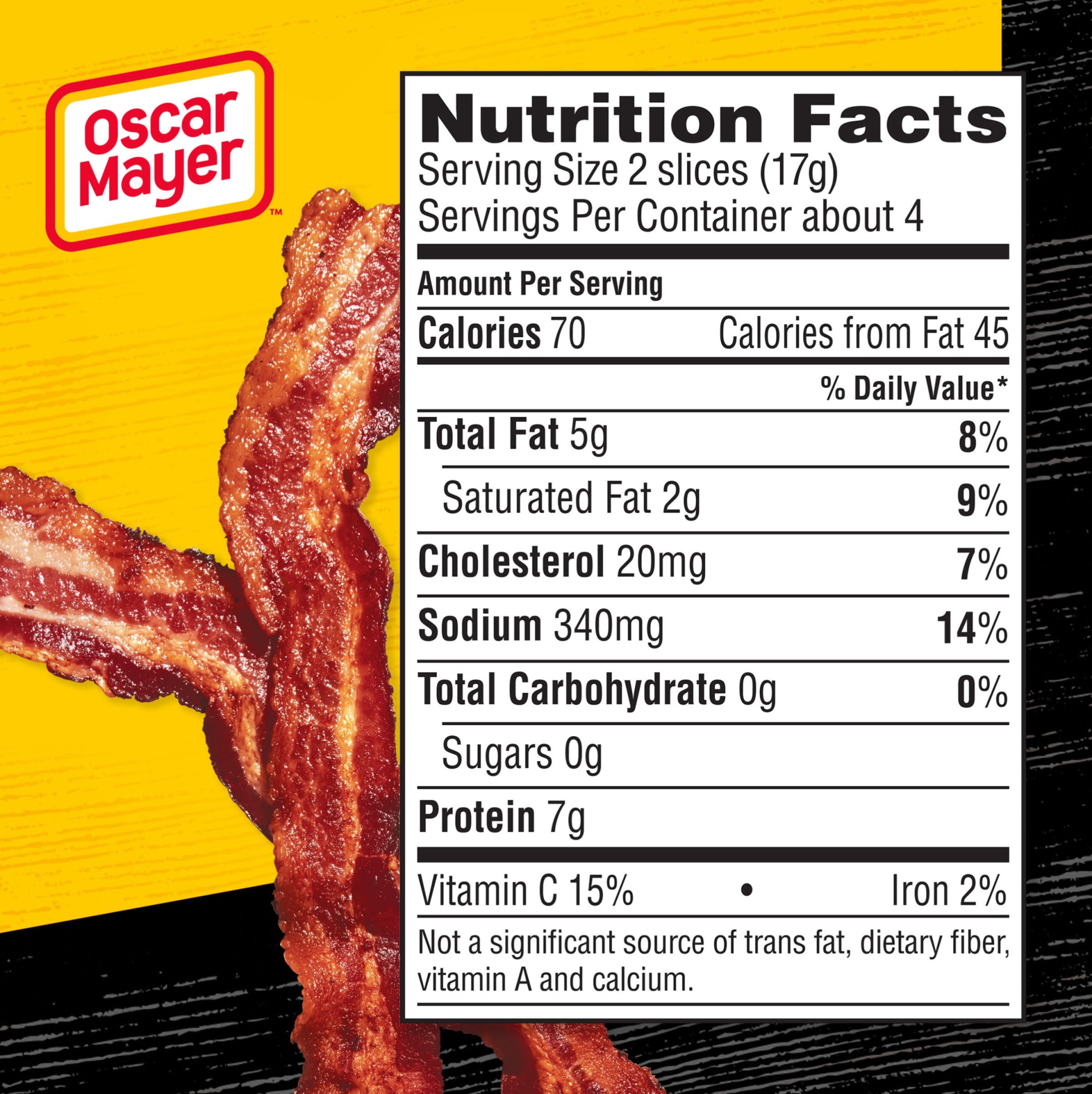 slide 7 of 7, Oscar Mayer Fully Cooked Thick Cut Bacon, 7-9 slices, 2.52 oz