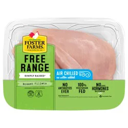 Foster Farms Simply Raised Chicken Breast Fillets, No Antibiotics Ever Per Pound