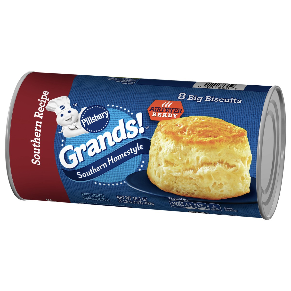 slide 2 of 9, Pillsbury Grands! Southern Homestyle, Original Biscuits, 8 ct, 16.3 oz, 8 ct