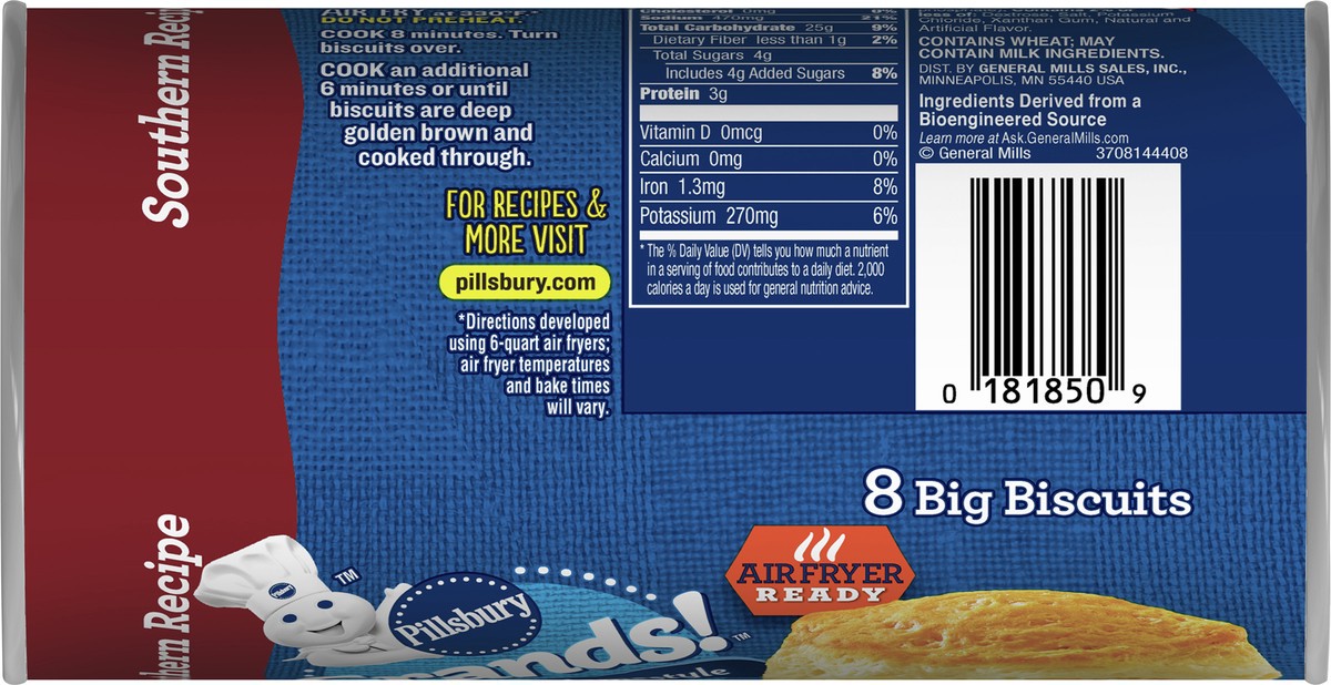 slide 5 of 9, Pillsbury Grands! Southern Homestyle, Original Biscuits, 8 ct, 16.3 oz, 8 ct