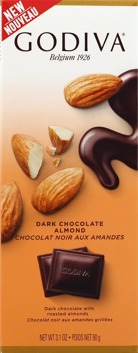 slide 5 of 5, Godiva Dark Chocolate Almond Bar, 3.1 oz