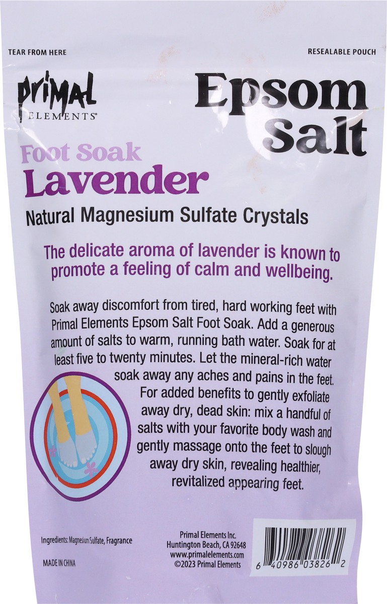 slide 9 of 12, Primal Elements Epsom Salt Lavender Foot Soak 1 lb, 1 lb