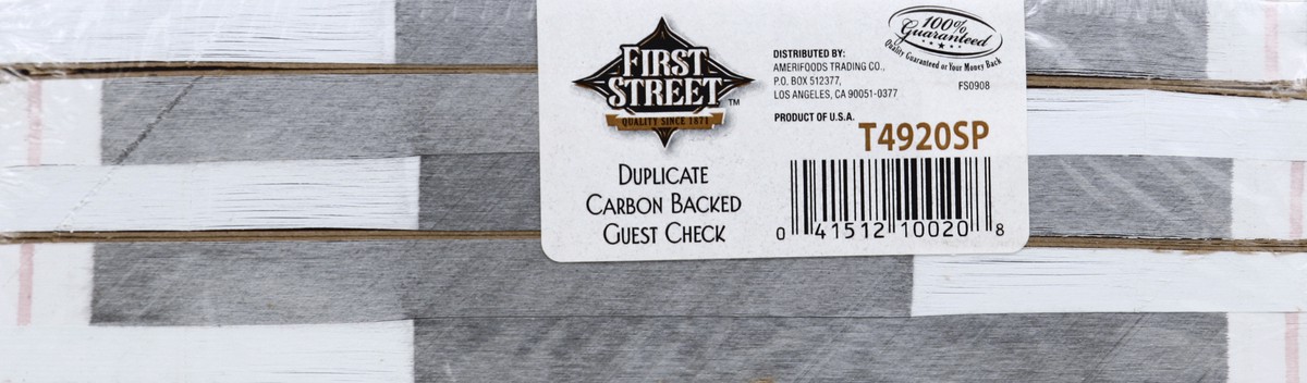 slide 2 of 6, First Street T4920 Guest Checks, 5 ct