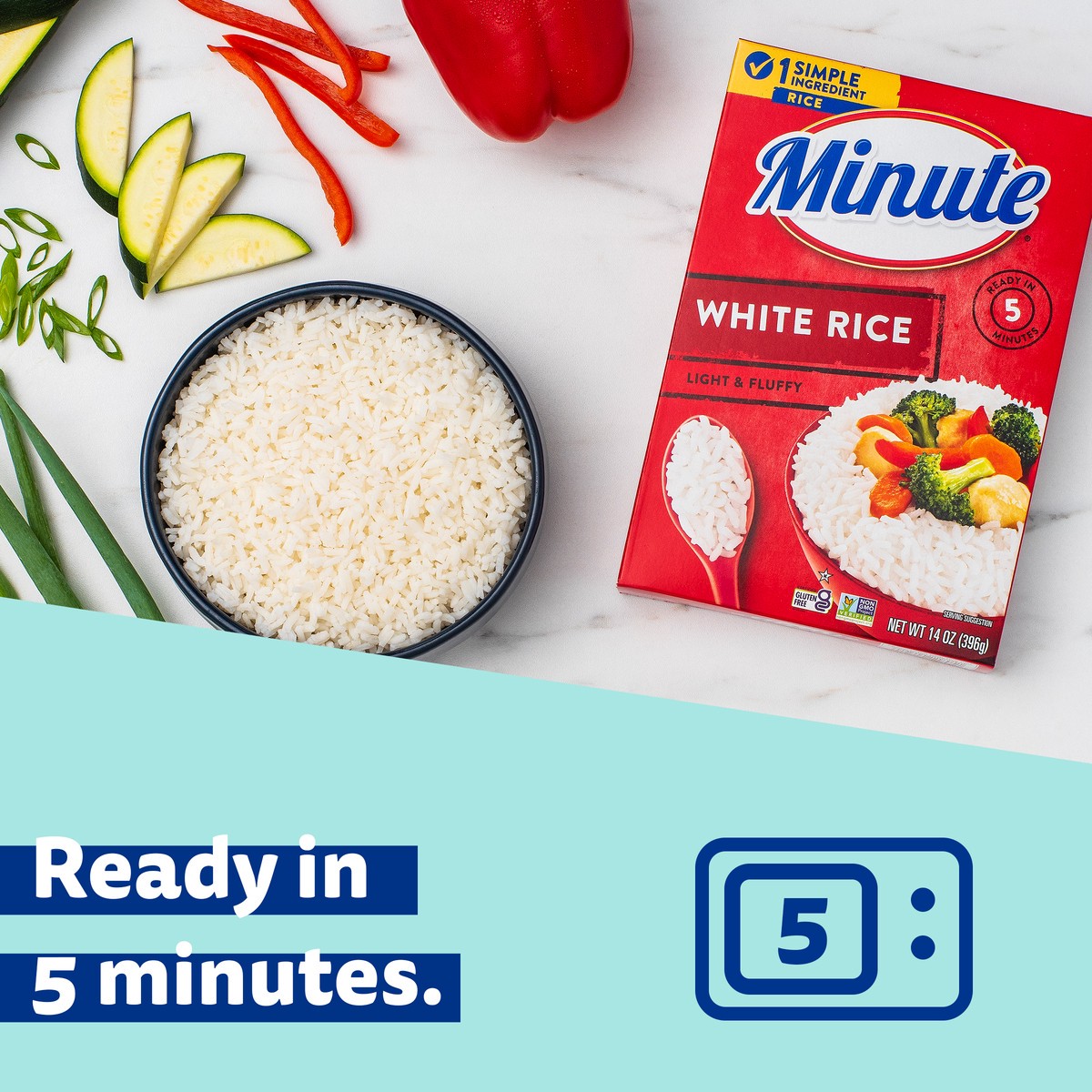 slide 2 of 13, Minute White Rice, 14 oz