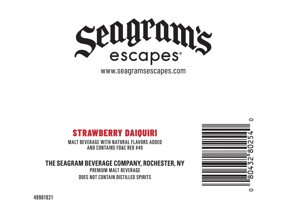 slide 6 of 9, Seagram's Strawberry Daiquiri - 4pk/11.2oz, 4 ct; 11.2 oz