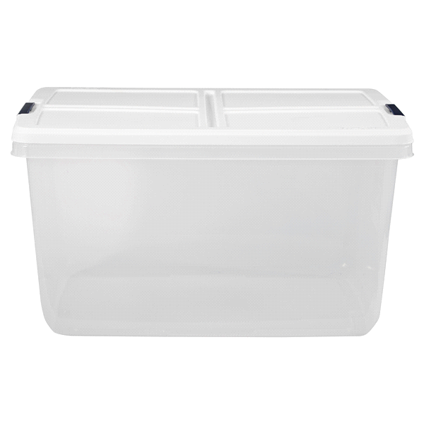 Hefty 66-Quart Clear Tote with Latching Lid