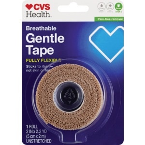 slide 1 of 1, CVS Health Breathable Gentle Tape (2 Inches X 2.2 Yards), 1 ct