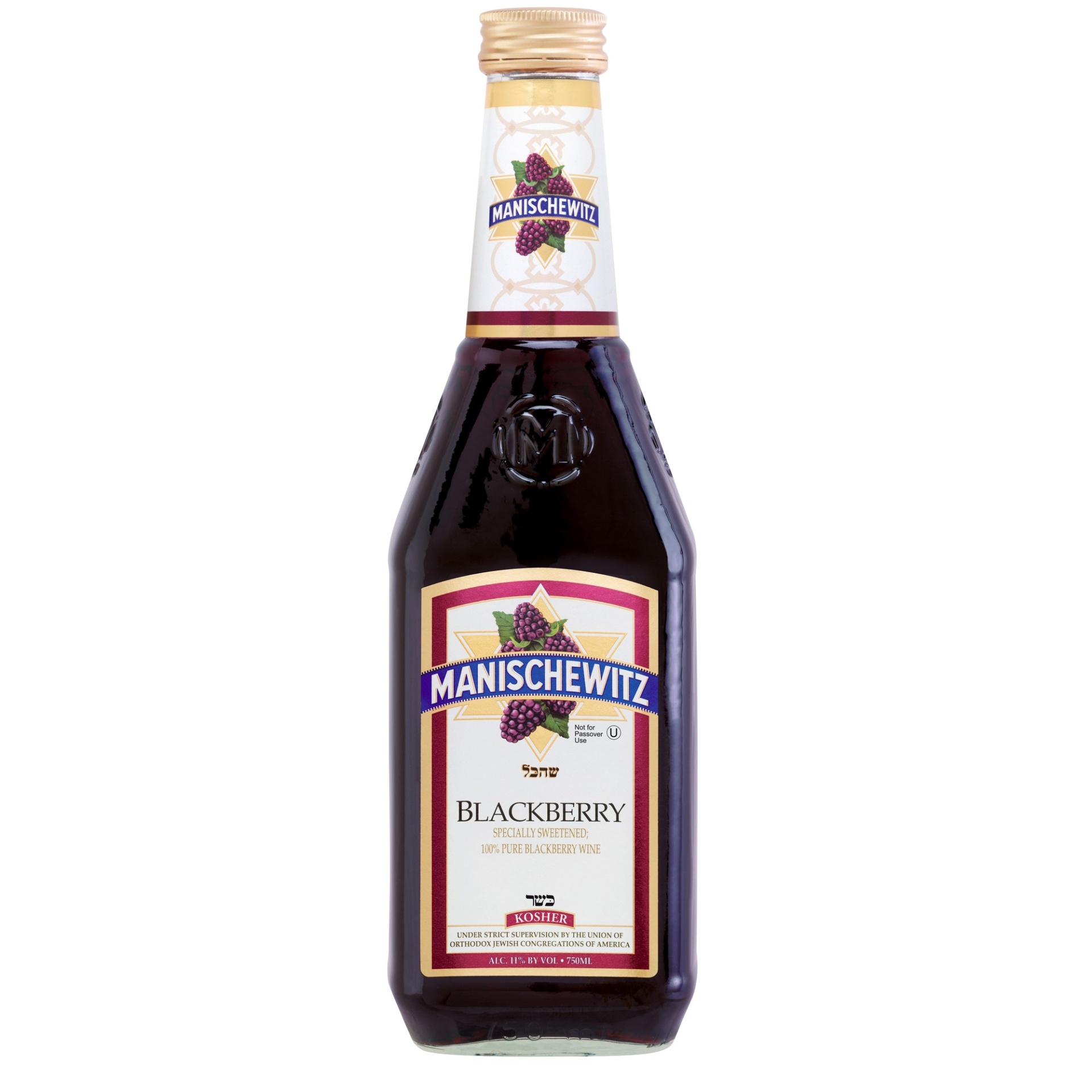 slide 1 of 1, Manischewitz Blackberry Fruit Wine Bottle, 750 ml