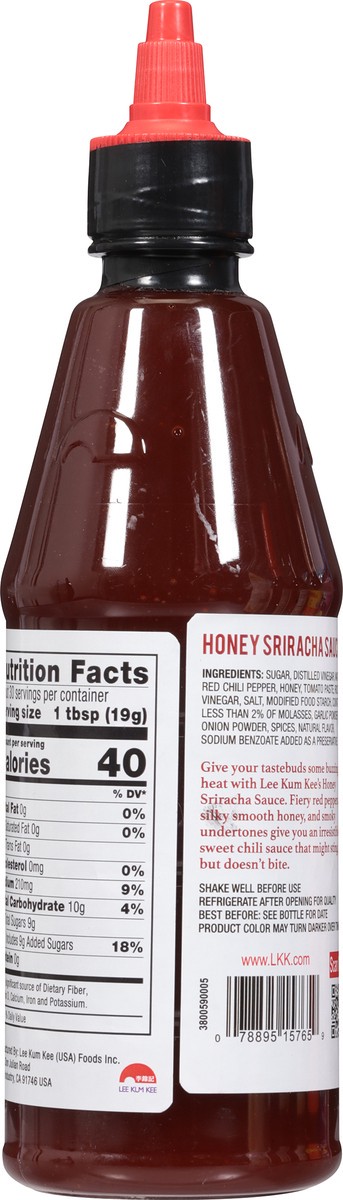 slide 8 of 13, Lkk Honey Sriracha Sauce, 20 oz
