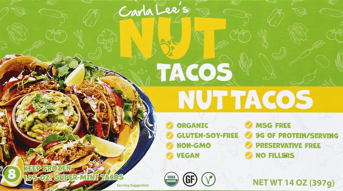 slide 4 of 4, Carla Lee's Nut Tacos, 14 oz