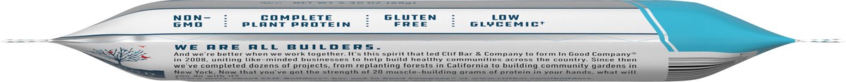 slide 4 of 9, CLIF Builders - Cookies 'n Cream Flavor - Protein Bar - Gluten-Free - Non-GMO - Low Glycemic - 20g Protein - 2.4 oz., 2.4 oz